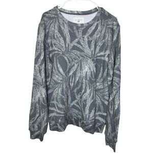 Sol Angeles Mens Medium Crew Neck Pullover Tropical Green Sweatshirt Vacation